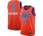 Oklahoma City Thunder #8 Danilo Gallinari Swingman Orange Finished Basketball Jersey - Statement Edition