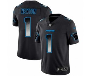 Carolina Panthers #1 Cam Newton Black Smoke Fashion Limited Jersey