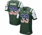 New York Jets #33 Jamal Adams Elite Green Home USA Flag Fashion Football Jersey