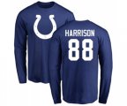 Indianapolis Colts #88 Marvin Harrison Royal Blue Name & Number Logo Long Sleeve T-Shirt