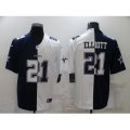 Dallas Cowboys #21 Ezekiel Elliott White-Blue Fashion Football Limited Jersey