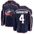 Columbus Blue Jackets #4 Scott Harrington Fanatics Branded Navy Blue Home Breakaway NHL Jersey