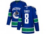 Vancouver Canucks #8 Christopher Tanev Blue Home Authentic Stitched NHL Jersey