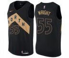Toronto Raptors #55 Delon Wright Swingman Black NBA Jersey - City Edition
