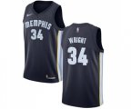 Memphis Grizzlies #34 Brandan Wright Swingman Navy Blue Road NBA Jersey - Icon Edition