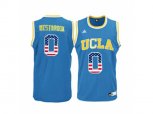 2016 US Flag Fashion Men's UCLA Bruins Russell Westbrook #0 Blue College Basketball Jersey - Blue
