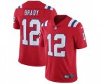 New England Patriots #12 Tom Brady Red Alternate Vapor Untouchable Limited Player Football Jersey