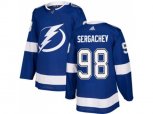 Tampa Bay Lightning #98 Mikhail Sergachev Blue Home Authentic Stitched NHL Jersey