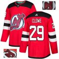 New Jersey Devils #29 Ryane Clowe Authentic Red Fashion Gold NHL Jersey