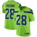 Seattle Seahawks #28 Justin Coleman Limited Green Rush Vapor Untouchable NFL Jersey