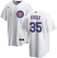 Chicago Cubs #35 Justin Steele White Home Authentic Player Baseball Jersey