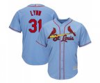 St. Louis Cardinals #31 Lance Lynn Replica Light Blue Alternate Cool Base Baseball Jersey