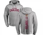 Cleveland Cavaliers #13 Tristan Thompson Ash Backer Pullover Hoodie
