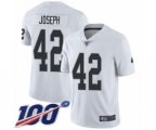 Oakland Raiders #42 Karl Joseph White Vapor Untouchable Limited Player 100th Season Football Jersey