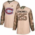 Montreal Canadiens #25 Adam Cracknell Authentic Camo Veterans Day Practice NHL Jersey