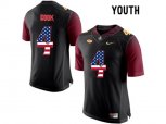 2016 US Flag Fashion-2016 Youth Florida State Seminoles Dalvin Cook #4 College Football Limited Jersey - Black