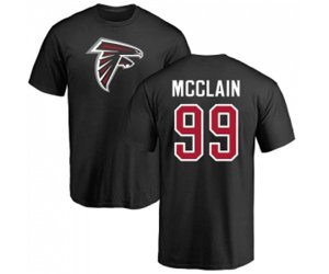 Atlanta Falcons #99 Terrell McClain Black Name & Number Logo T-Shirt
