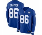 New York Giants #86 Darius Slayton Limited Royal Blue Therma Long Sleeve Football Jersey
