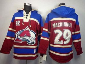 nhl jerseys colorado avalanche #29 mackinnon red-blue[pullover hooded sweatshirt]