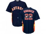 Houston Astros #22 Josh Reddick Authentic Navy Blue Team Logo Fashion Cool Base MLB Jersey