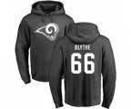 Los Angeles Rams #66 Austin Blythe Ash One Color Pullover Hoodie