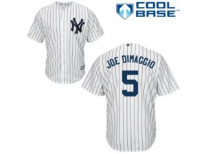 New York Yankees #5 Joe DiMaggio Authentic White Home MLB Jersey