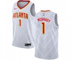 Atlanta Hawks #1 Tracy Mcgrady Authentic White Basketball Jersey - Association Edition