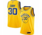 Golden State Warriors #30 Stephen Curry Swingman Gold Hardwood Classics Basketball Jersey