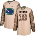 Vancouver Canucks #18 Jake Virtanen Authentic Camo Veterans Day Practice NHL Jersey