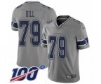 Dallas Cowboys #79 Trysten Hill Limited Gray Inverted Legend 100th Season Football Jersey