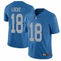 Detroit Lions #18 Jeff Locke Blue Alternate Vapor Untouchable Limited Player NFL Jersey