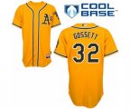 Oakland Athletics Daniel Gossett Replica Gold Alternate 2 Cool Base Baseball Player Jersey