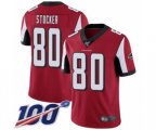 Atlanta Falcons #80 Luke Stocker Red Team Color Vapor Untouchable Limited Player 100th Season Football Jersey