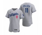 Los Angeles Dodgers A.J. Pollock Nike Gray Authentic 2020 Road Jersey