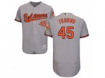 Baltimore Orioles #45 Mark Trumbo Grey Flexbase Authentic Collection MLB Jersey