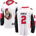Ottawa Senators #2 Dylan DeMelo Fanatics Branded White Away Breakaway NHL Jersey