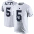 Dallas Cowboys #5 Dan Bailey White Rush Pride Name & Number T-Shirt
