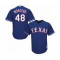 Texas Rangers #48 Rafael Montero Authentic Royal Blue Alternate 2 Cool Base Baseball Player Jersey