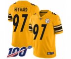 Pittsburgh Steelers #97 Cameron Heyward Limited Gold Inverted Legend 100th Season Football Jersey
