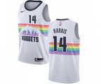 Denver Nuggets #14 Gary Harris Authentic White Basketball Jersey - City Edition