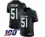 New York Jets #51 Brandon Copeland Black Alternate Vapor Untouchable Limited Player 100th Season Football Jersey
