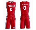 Philadelphia 76ers #0 Josh Richardson Swingman Red Basketball Suit Jersey Statement Edition