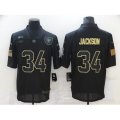 Oakland Raiders #34 Bo Jackson Black Nike 2020 Salute To Service Limited Jersey