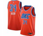 Oklahoma City Thunder #34 Ray Allen Swingman Orange Finished Basketball Jersey - Statement Edition