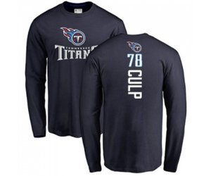 Tennessee Titans #78 Jack Conklin Navy Blue Backer Long Sleeve T-Shirt