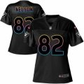 Women Oakland Raiders #82 Jordy Nelson Game Black Fashion NFL Jersey
