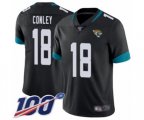 Jacksonville Jaguars #18 Chris Conley Black Team Color Vapor Untouchable Limited Player 100th Season Football Jersey