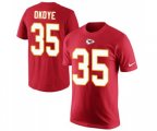 Kansas City Chiefs #35 Christian Okoye Red Rush Pride Name & Number T-Shirt