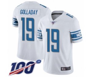 Detroit Lions #19 Kenny Golladay White Vapor Untouchable Limited Player 100th Season Football Jersey