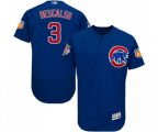 Chicago Cubs #3 Daniel Descalso Royal Blue Alternate Flex Base Authentic Collection Baseball Jersey
